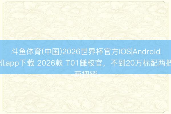 斗鱼体育(中国)2026世界杯官方IOS|Android手机app下载 2026款 T01雠校官，不到20万标配两把锁