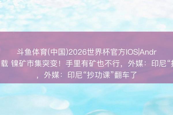斗鱼体育(中国)2026世界杯官方IOS|Android手机app下载 镍矿市集突变！手里有矿也不行，外媒：印尼“抄功课”翻车了