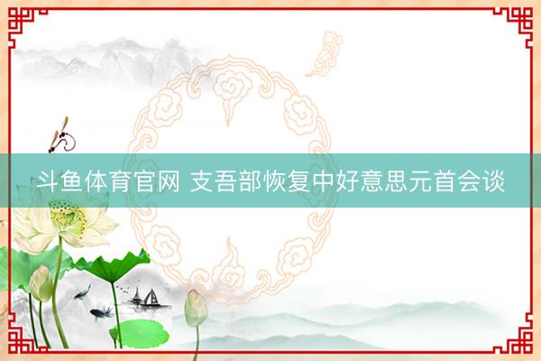 斗鱼体育官网 支吾部恢复中好意思元首会谈