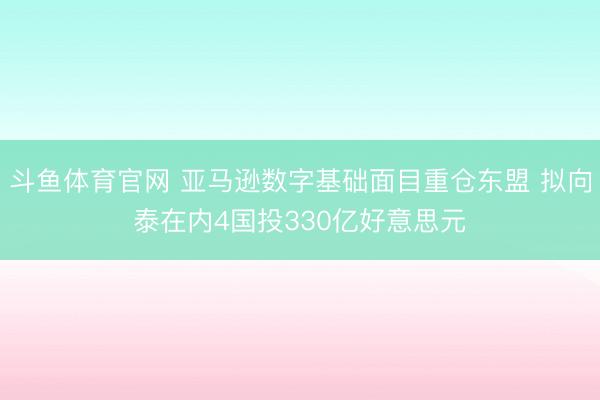 斗鱼体育官网 亚马逊数字基础面目重仓东盟 拟向泰在内4国投330亿好意思元